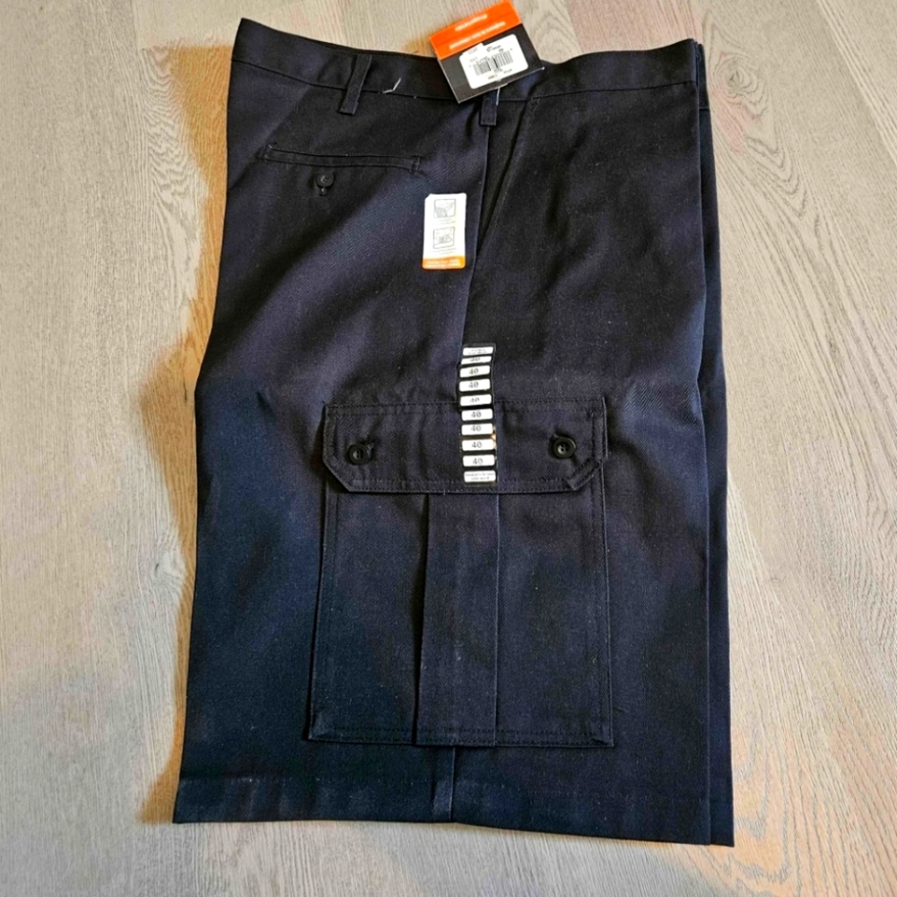 Mens Size 40 Cargo Shorts Black Work MARKS NWTS